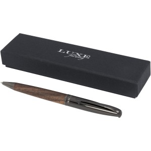 Loure wooden barrel ballpoint pen, solid black (Wooden, bamboo, carton pen)