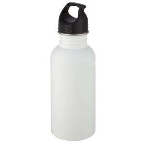 Luca 500 ml stainless steel sport bottle, White (Sport bottles)