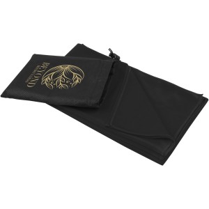 Lucas RPET sport towel 70x140 cm, Solid black (Towels)