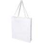 Madras 140 g/m2 GRS recycled cotton gusset tote bag, White