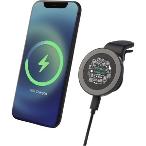 Magclick 10W wireless magnetic car charger, Solid black (Car accesories)