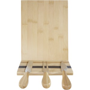 Mancheg bamboo magnetic cheese board and tools, Natural (Wood kitchen equipments)