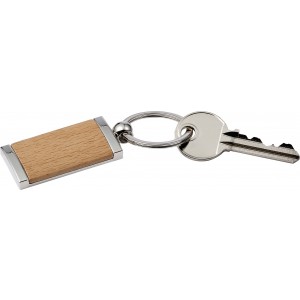 Metal and wooden key holder Jennie, brown (Keychains)