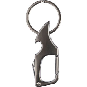 Metal carabiner keychain Bella, gun metal (Keychains)