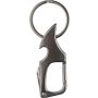 Metal carabiner keychain Bella, gun metal