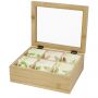 Ocre bamboo tea box, Natural
