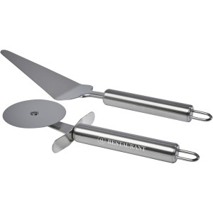 Tagly 2-piece pizza set, Silver (Metal kitchen equipments)