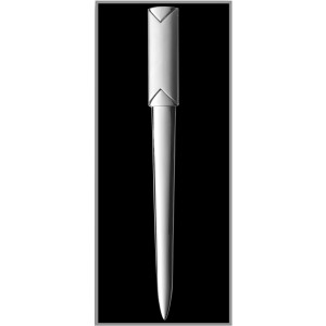 Metal letter opener Alenna, silver (Office desk equipment)