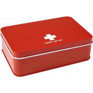 Metal tin first aid kit Hassim, red (Healthcare items)