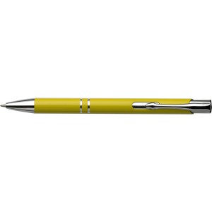Aluminium ballpen Albacete, yellow (Metallic pen)