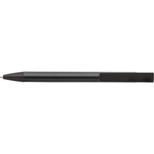 Aluminium click-action ballpoint pen, black (Metallic pen)