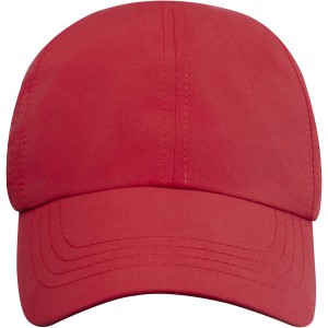 Mica 6 panel GRS recycled cool fit cap, Red (Hats)