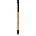 Midar cork and wheat straw ballpoint pen, Black (10738500)