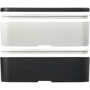 MIYO Renew double layer lunch box, Granite, Ivory white (Plastic kitchen equipments)