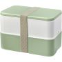 MIYO Renew double layer lunch box, Ivory white, Seaglass gre