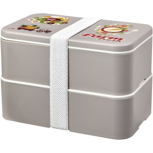 MIYO Renew double layer lunch box, Pebble grey, Pebble grey, (Plastic kitchen equipments)