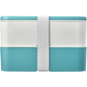 MIYO Renew double layer lunch box, Reef blue, Ivory white (Plastic kitchen equipments)