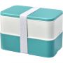 MIYO Renew double layer lunch box, Reef blue, Ivory white