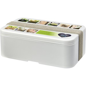 MIYO Renew single layer lunch box, Ivory white, Pebble grey (Plastic kitchen equipments)