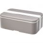MIYO Renew single layer lunch box, Pebble grey, White