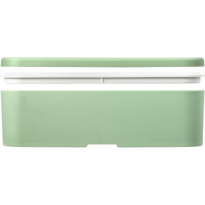 MIYO Renew single layer lunch box, Seaglass green, Pebble gr (Plastic kitchen equipments)