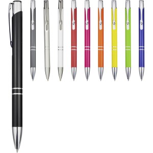 Moneta aluminum click ballpoint pen, white (Metallic pen)