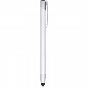 Moneta anodized aluminium click stylus ballpoint pen, Titanium (Metallic pen)