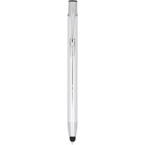 Moneta anodized aluminium click stylus ballpoint pen, Titanium (Metallic pen)