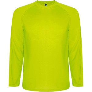 Montecarlo long sleeve men's sports t-shirt, Fluor Yellow (T-shirt, mixed fiber, synthetic)