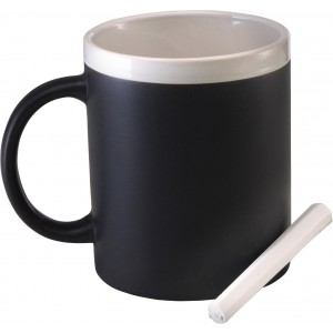 Ceramic mug Claude, black/white (Mugs)