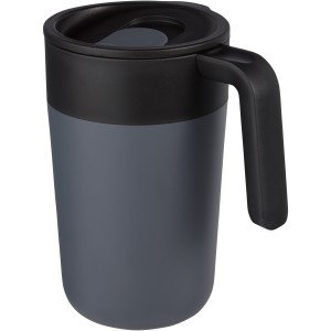 Nordia 400 ml double-wall recycled mug, Grey (Mugs)
