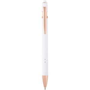 Nanna ballpoint pen with rose gold finish (black ink), White (Metallic pen)