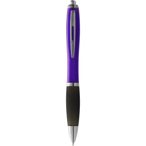 Nash ballpoint pen with coloured barrel and black grip, Purple (Plastic pen)