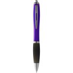 Nash ballpoint pen with coloured barrel and black grip, Purple (10615507)