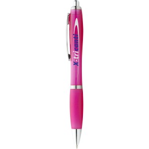 Nash ballpoint pen with coloured barrel and grip, Pink (Plastic pen)