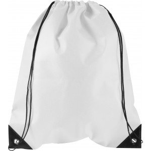 Nonwoven (80 gr/m2) drawstring backpack Nathalie, white