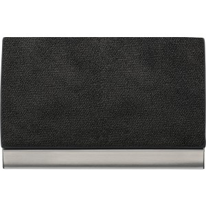Horizontal, curved business card holder, black
