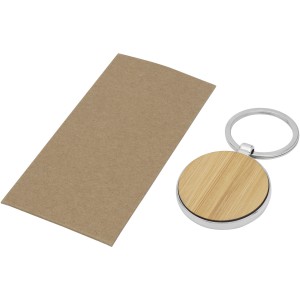 Nino bamboo round keychain, Wood (Keychains)