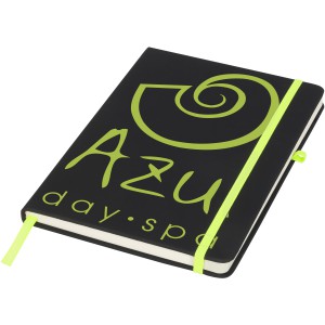 Noir medium notebook, solid black,Lime (Notebooks)