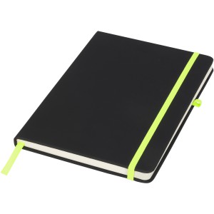 Noir medium notebook, solid black,Lime (Notebooks)