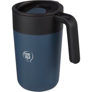 Nordia 400 ml double-wall recycled mug, Dark blue (Mugs)