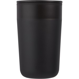 Nordia 400 ml double-wall recycled mug, Solid black (Mugs)