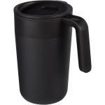 Nordia 400 ml double-wall recycled mug, Solid black (10073190)