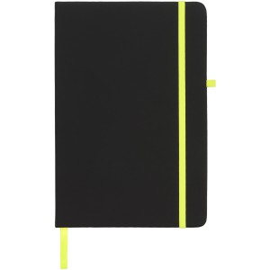 Noir medium notebook, solid black,Lime (Notebooks)