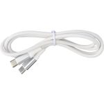 Nylon charging cable Jacob, white (1172325-02)