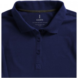 Oakville long sleeve women's polo, Navy (Long-sleeved shirt)