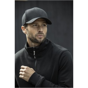 Opal 6 panel Aware recycled cap, Solid black (Hats)