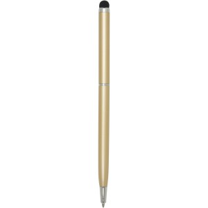 Ore aluminium ballpoint pen with stylus (blue ink), Champagn (Metallic pen)