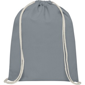 Oregon 100 g/m2 cotton drawstring backpack, Grey (Backpacks)