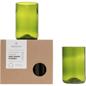 Originalhome 280 ml drinking glass set, Green (Glasses)